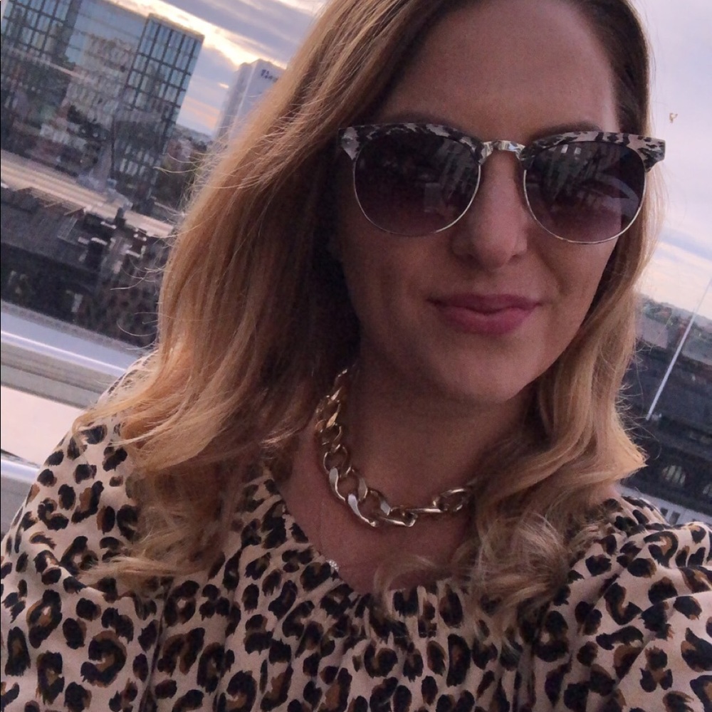 🐆 Off the shoulder leopard sweater long crop 🐆